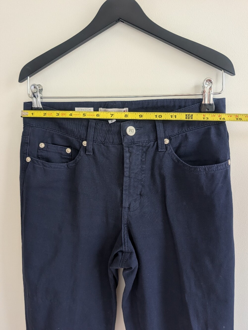 FABRIZIO GIANNI Women’s Stretch For High Comfort Jeans Navy Sz 2 - Picture 10 of 10